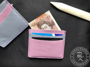 Aiden card holder in Pink and Grey colours