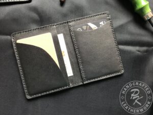 Cora RFID protected wallet in Black with Black stitching