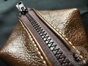 Jane diamond pouch in Chocolate colour