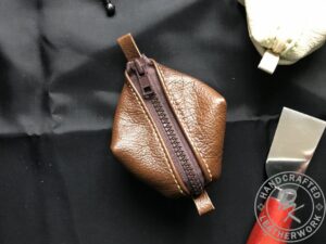 Jane diamond pouch in Chocolate colour