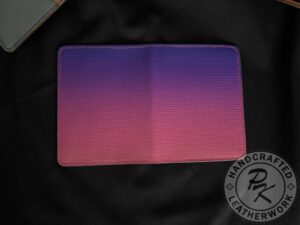 Poppy RFID protected passport wallet in Blue-Pink colour