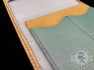 Poppy RFID protected passport wallet in Rainbow Blue colour