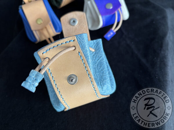 Aniko medieval pouch in Glossy blue colour - Image 4