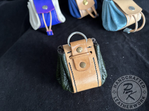 Aniko medieval pouch in Dark green colour - Image 3