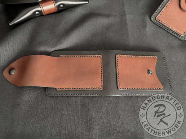 Brett wallet in Black and Brown colour with closure - Image 3