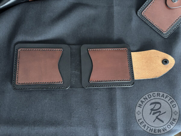 Brett wallet in Black and Brown colour with closure - Image 4