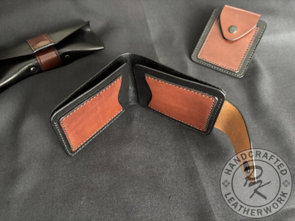 Brett wallet in Black and Brown colour with closure - Image 5