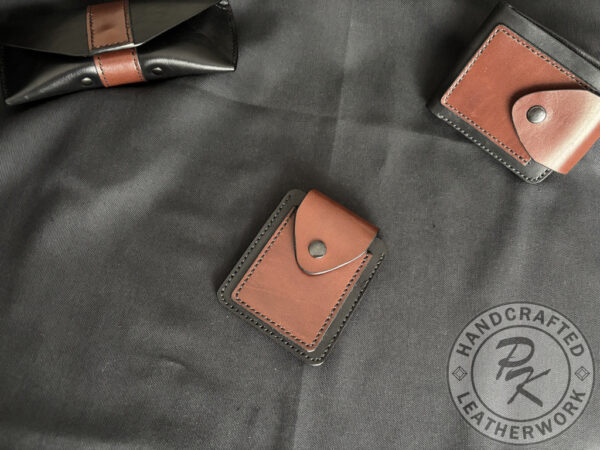 Brian card holder in Black and Brown colour with closure