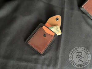 Brian card holder in Black and Brown colour with closure